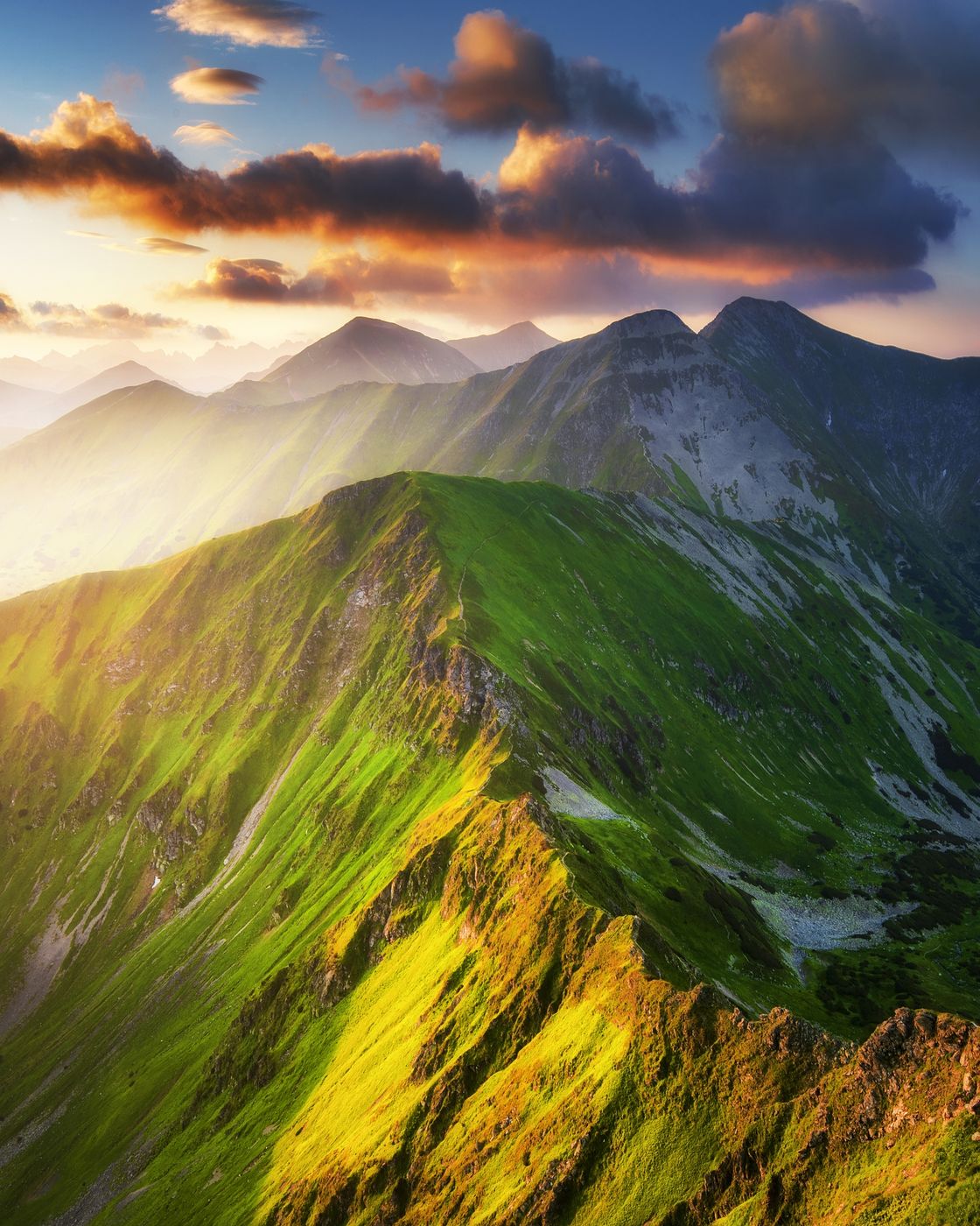 Wetern Tatras from Volovec peak, Poland