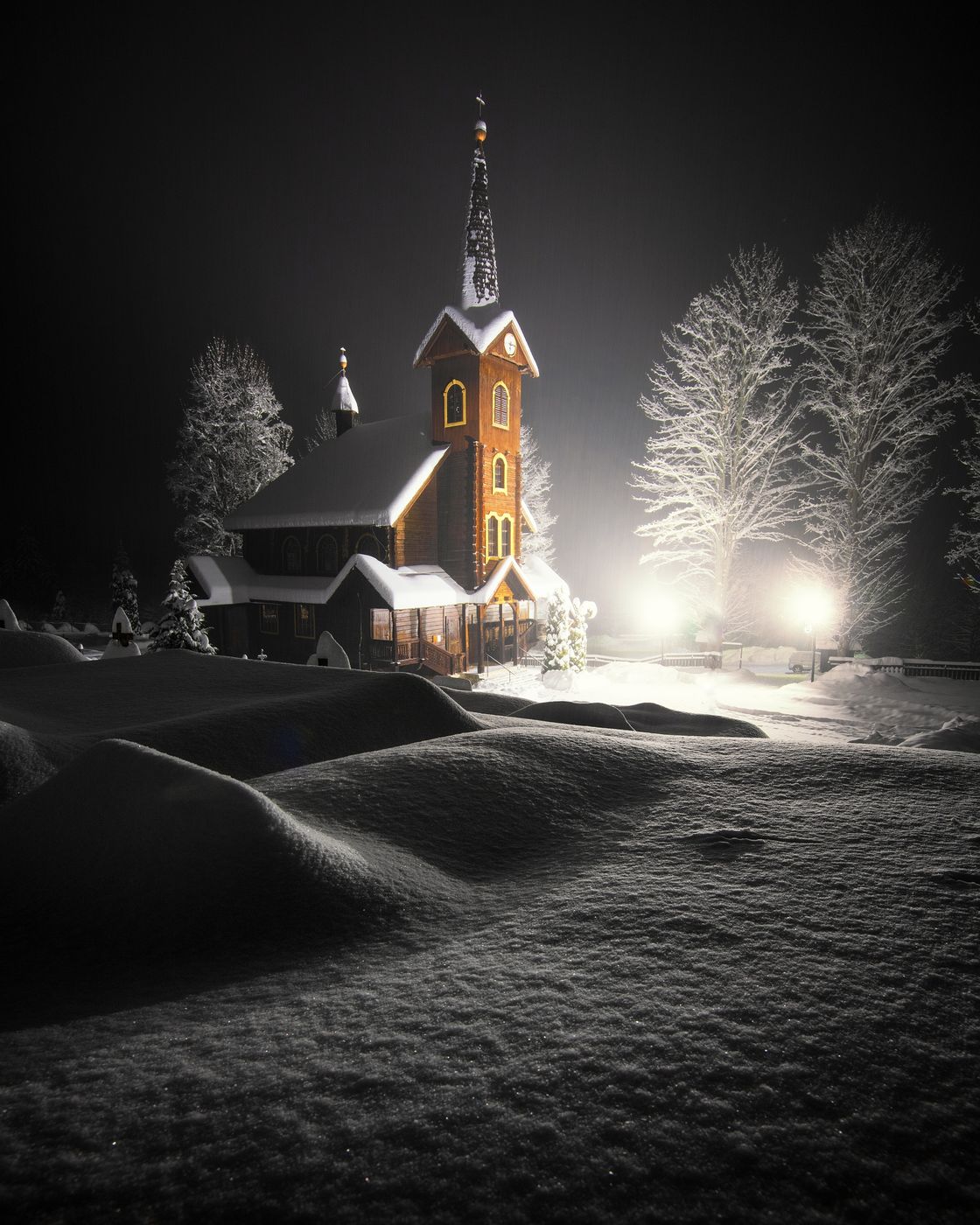Wooden church in Tatranská Javorina, Slovakia (Slovak Republic)