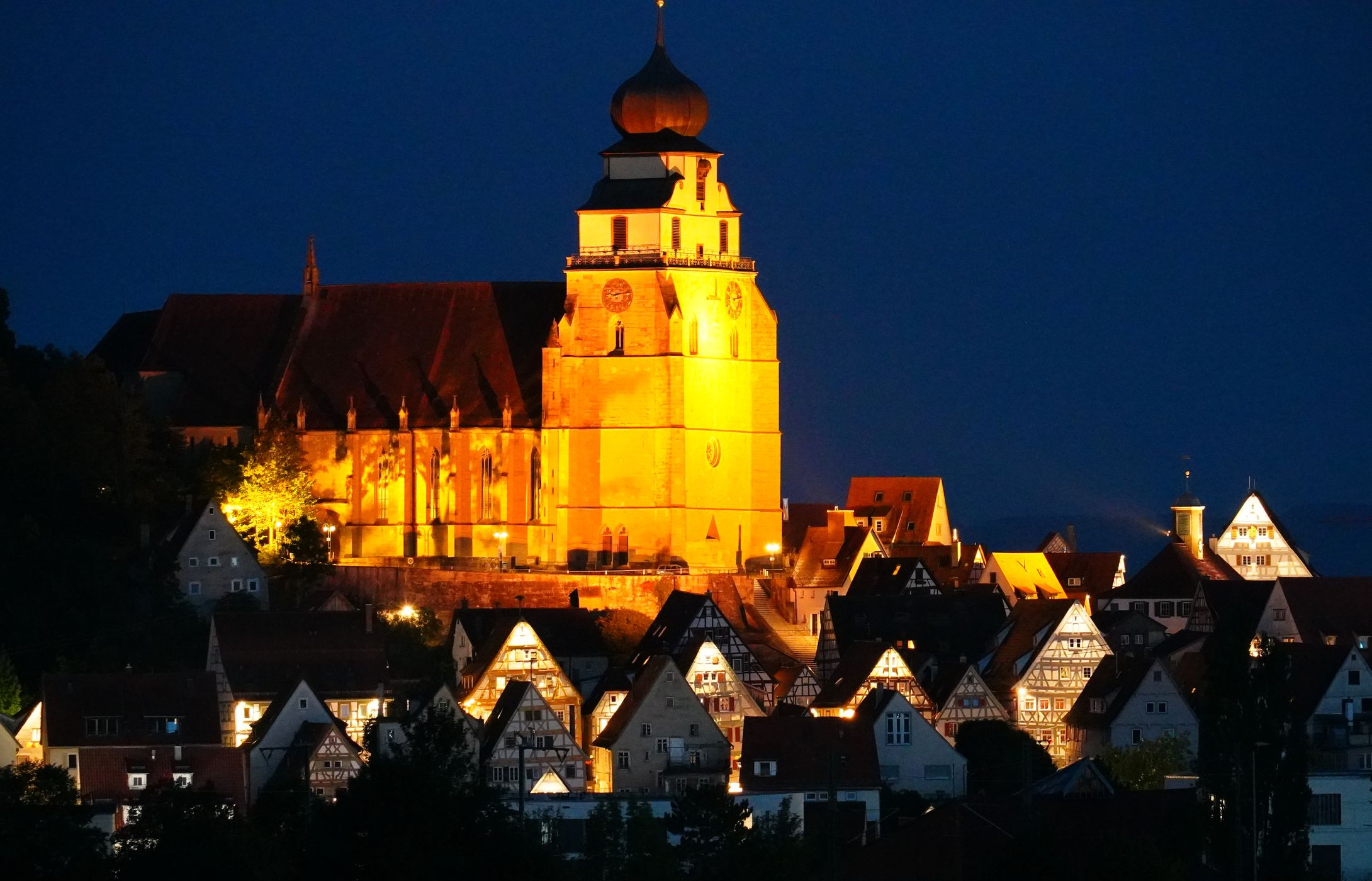 Blick auf Herrenberg von Hbg-Affstätt, Germany