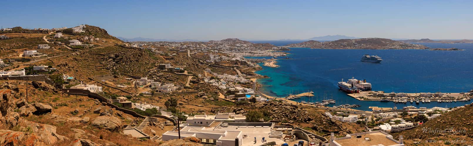 Blick auf Mykonos-Stadt