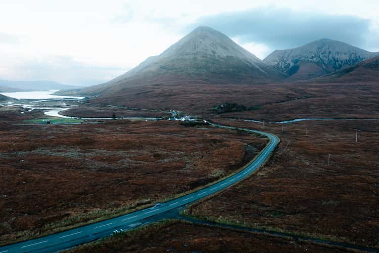 Drone view of Sligachan