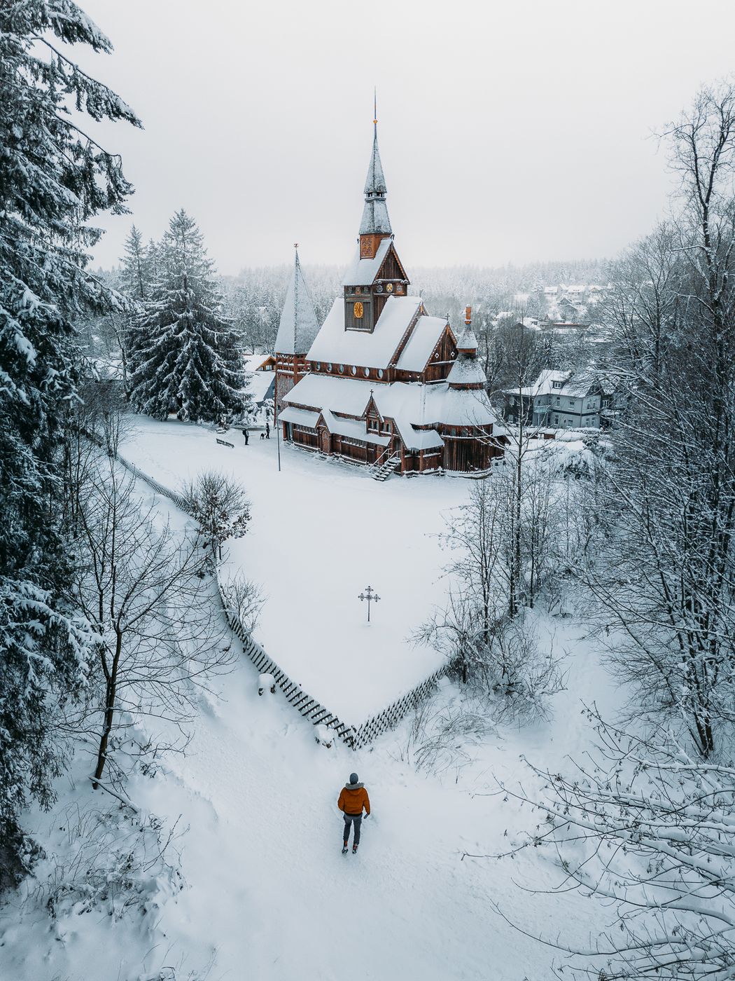 Gustav-Adolf-stave-Church (Drone), Germany