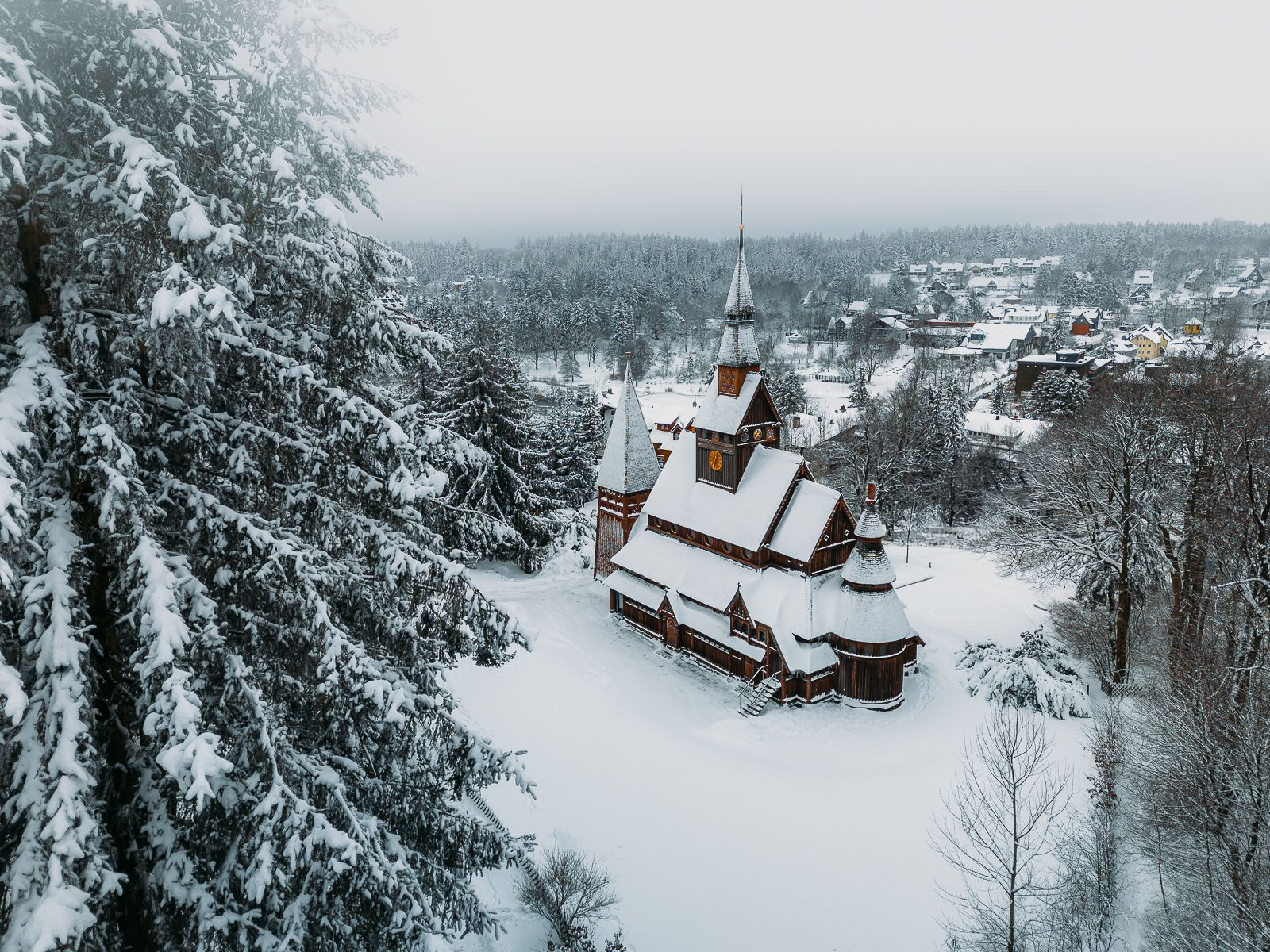 Gustav-Adolf-stave-Church (Drone), Germany