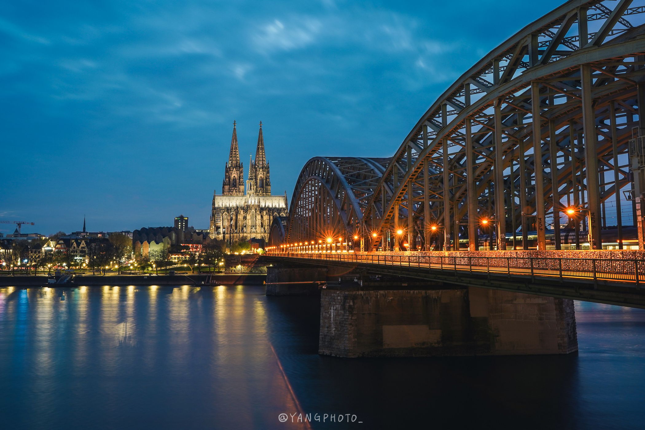 Hohenzollern Bridge with Cologne Cathedral, Cologne, Germany