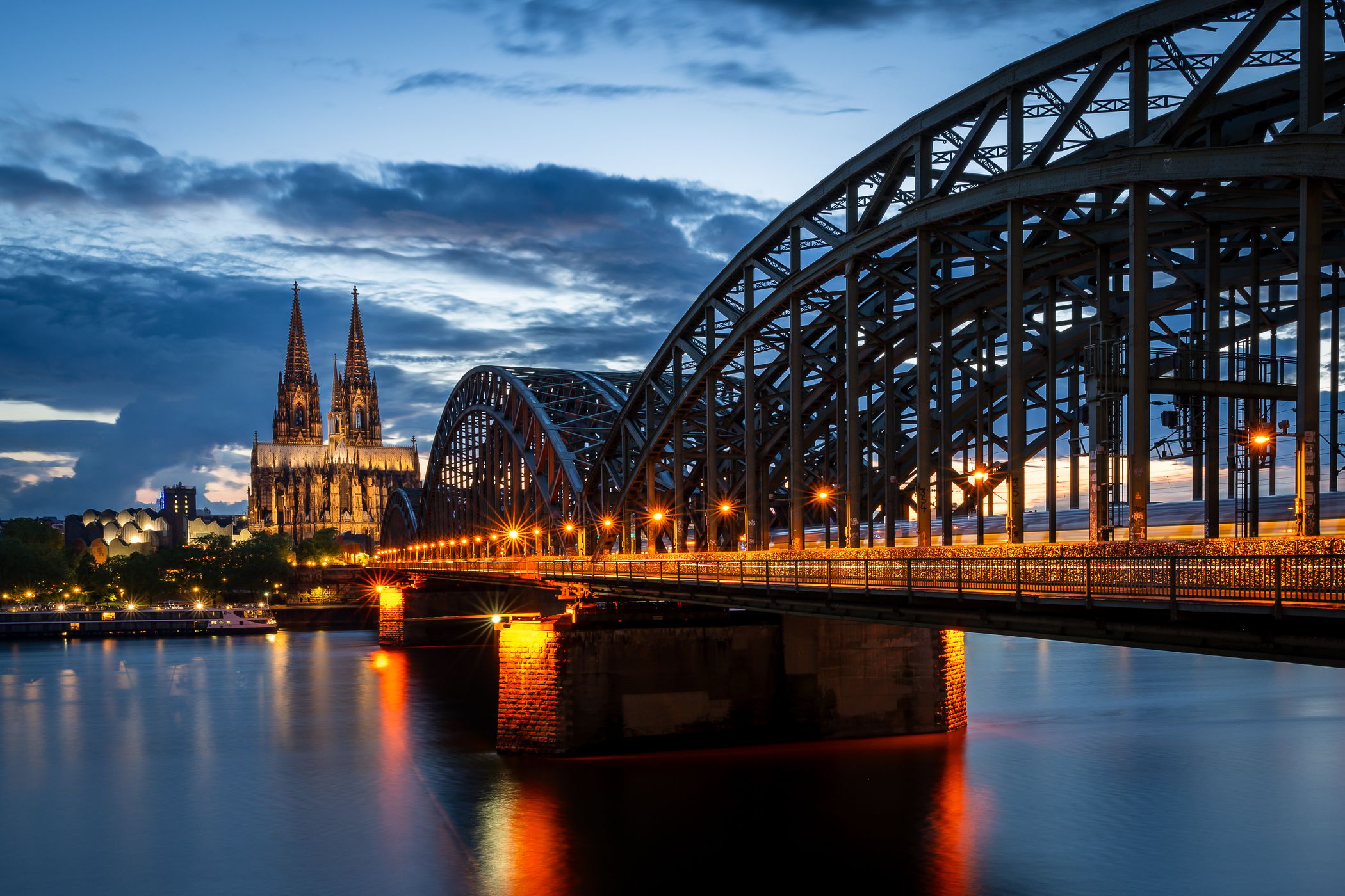 Hohenzollern Bridge with Cologne Cathedral, Cologne, Germany