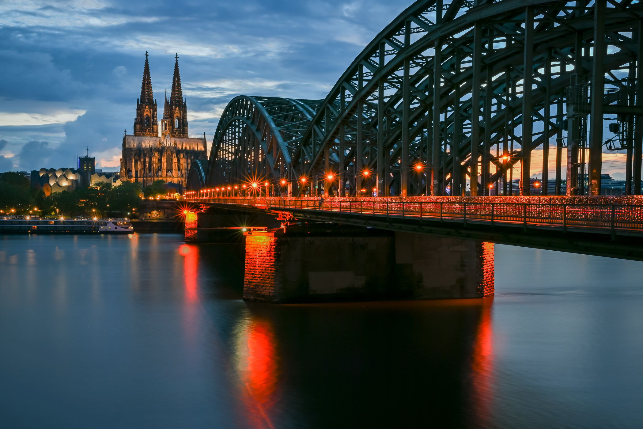 Hohenzollern Bridge with Cologne Cathedral, Cologne, Germany