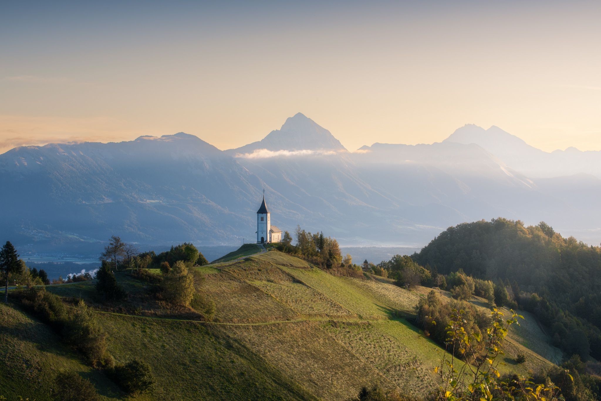 The church St. Primoz, Jamnik, Slovenia