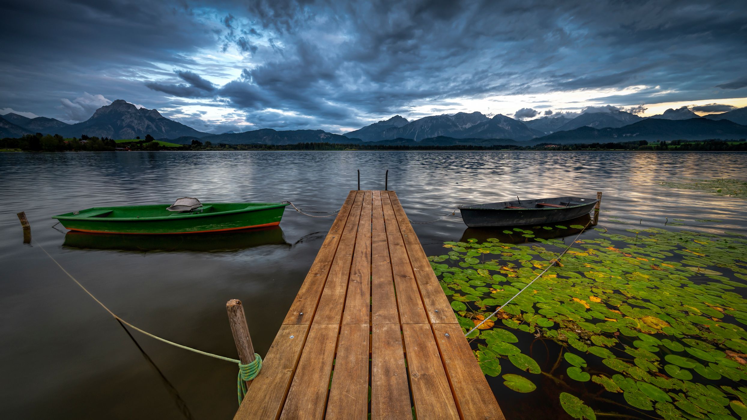 Wooden Walkways at Lake Hopfensee, Germany