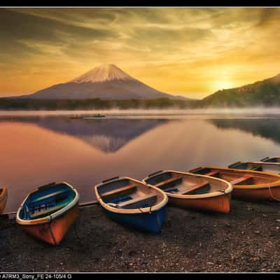 Mount Fuji from Lake Shoji, Japan