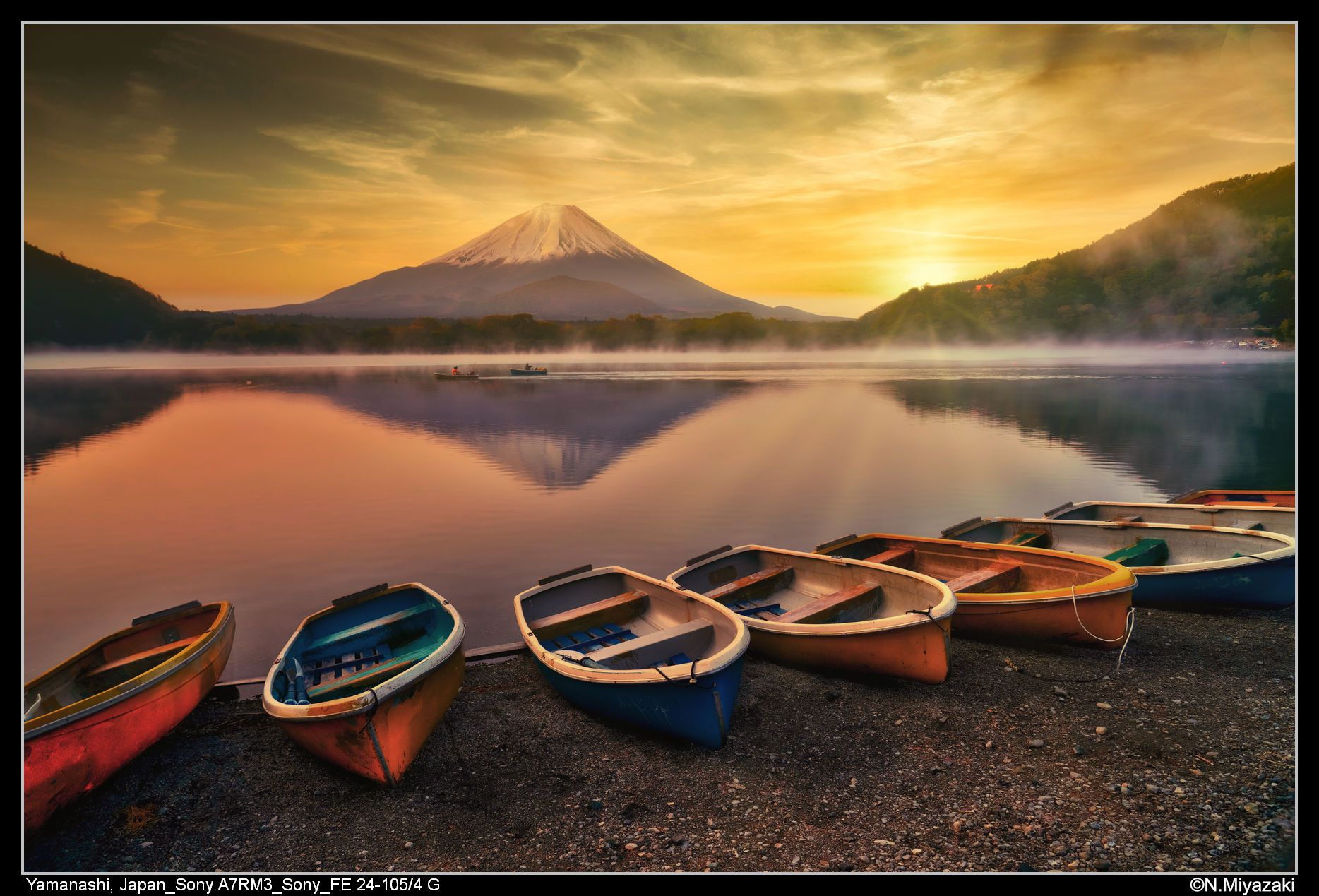 Mount Fuji from Lake Shoji, Japan