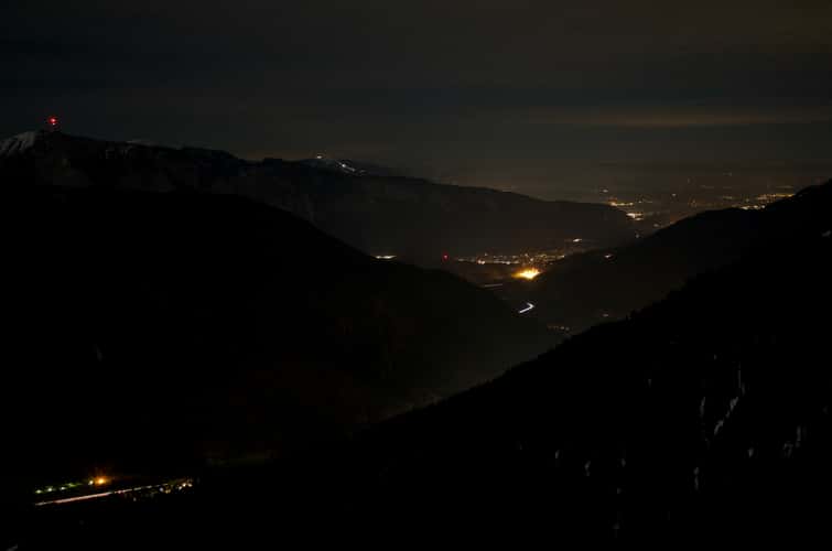 Night View from Monte Lussari