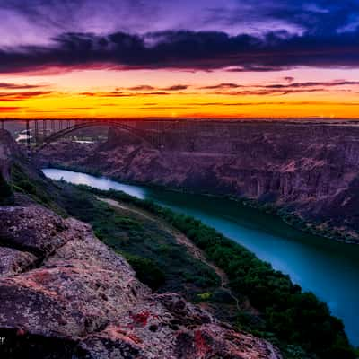 Perrine Bridge Sunset, USA