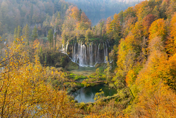 Plitvice Lakes as seen on postcards