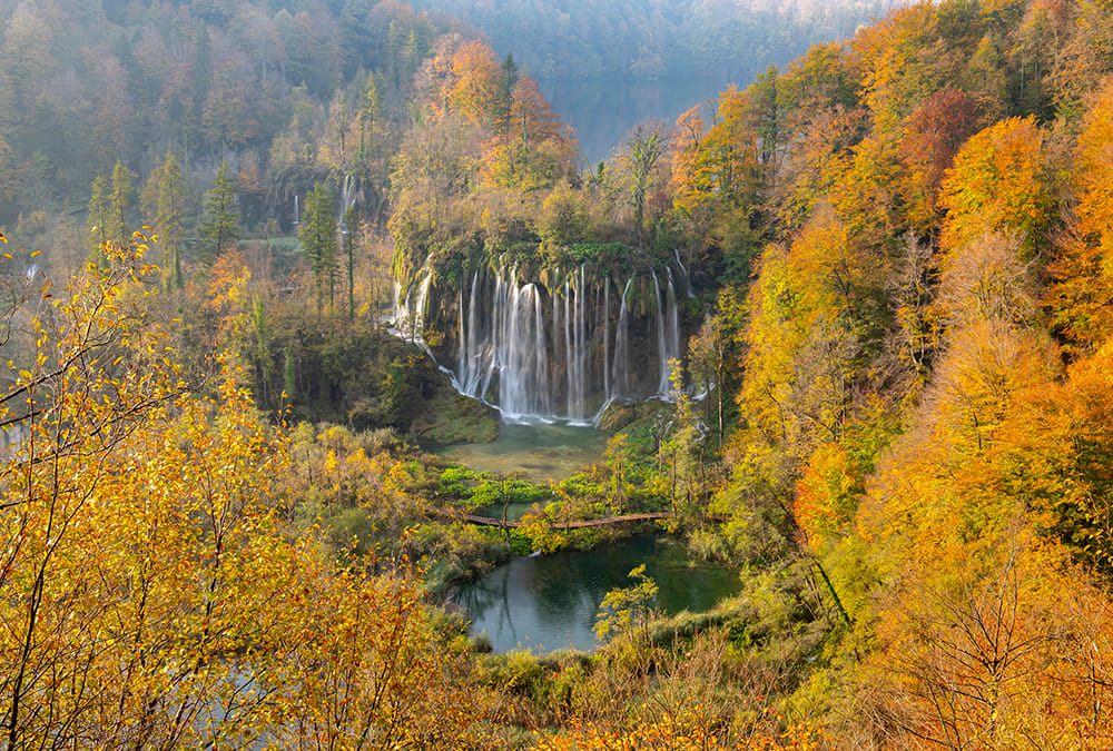 Plitvice Lakes as seen on postcards, Croatia