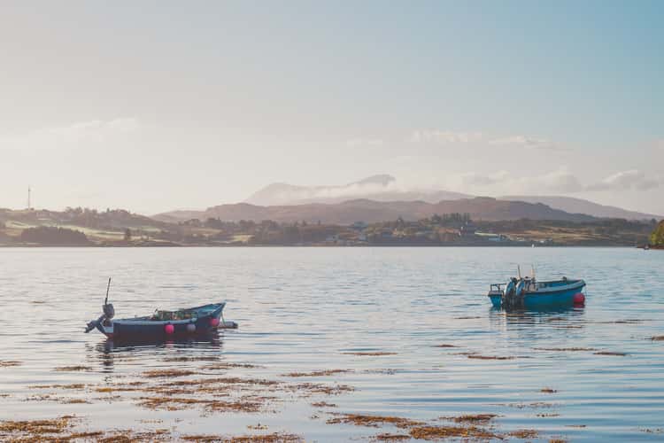 Boats in Portree bay