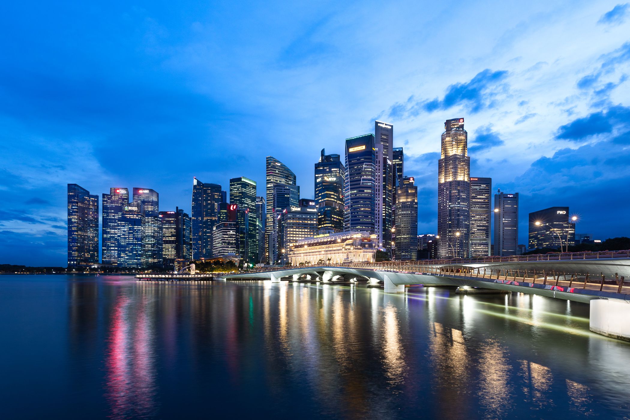 Singapore Skyscrapers at Marina Bay Financial Centre, Singapore