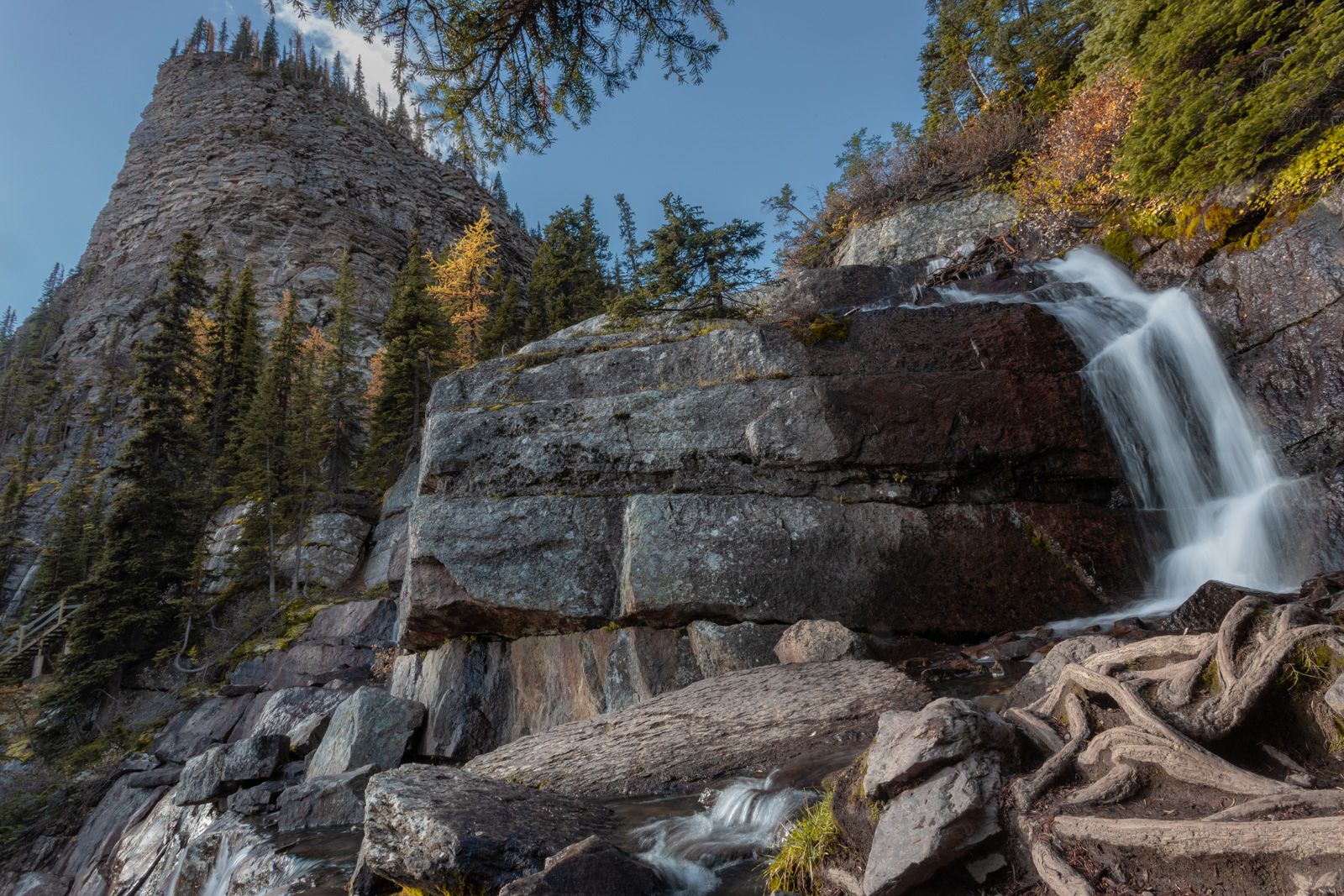 Small waterfall from Lake Agnes, Canada