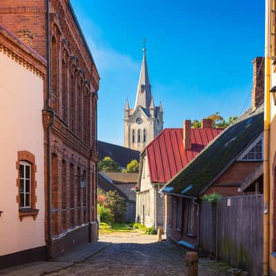 Street in Cēsis town, Latvia