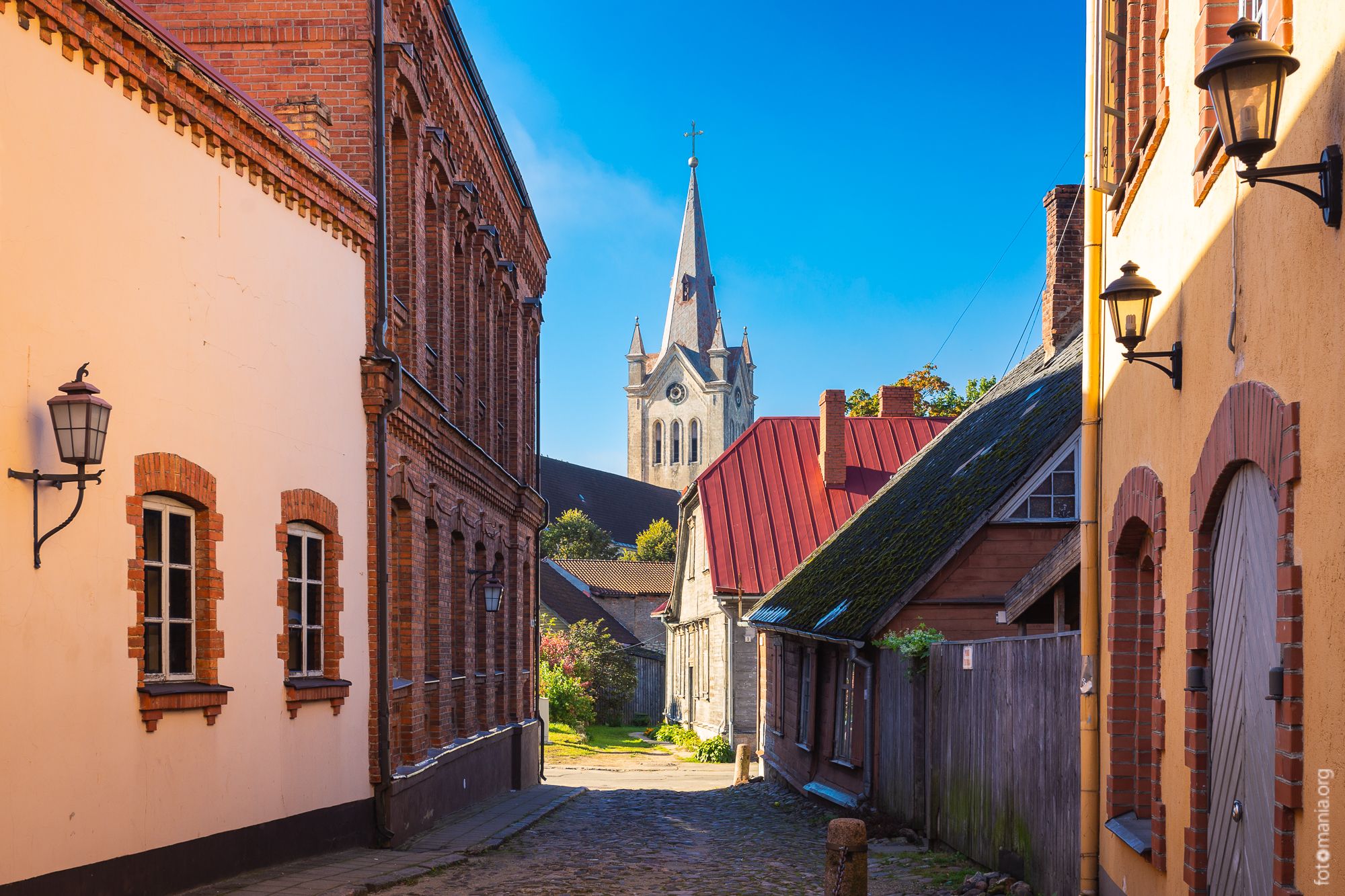 Street in Cēsis town, Latvia