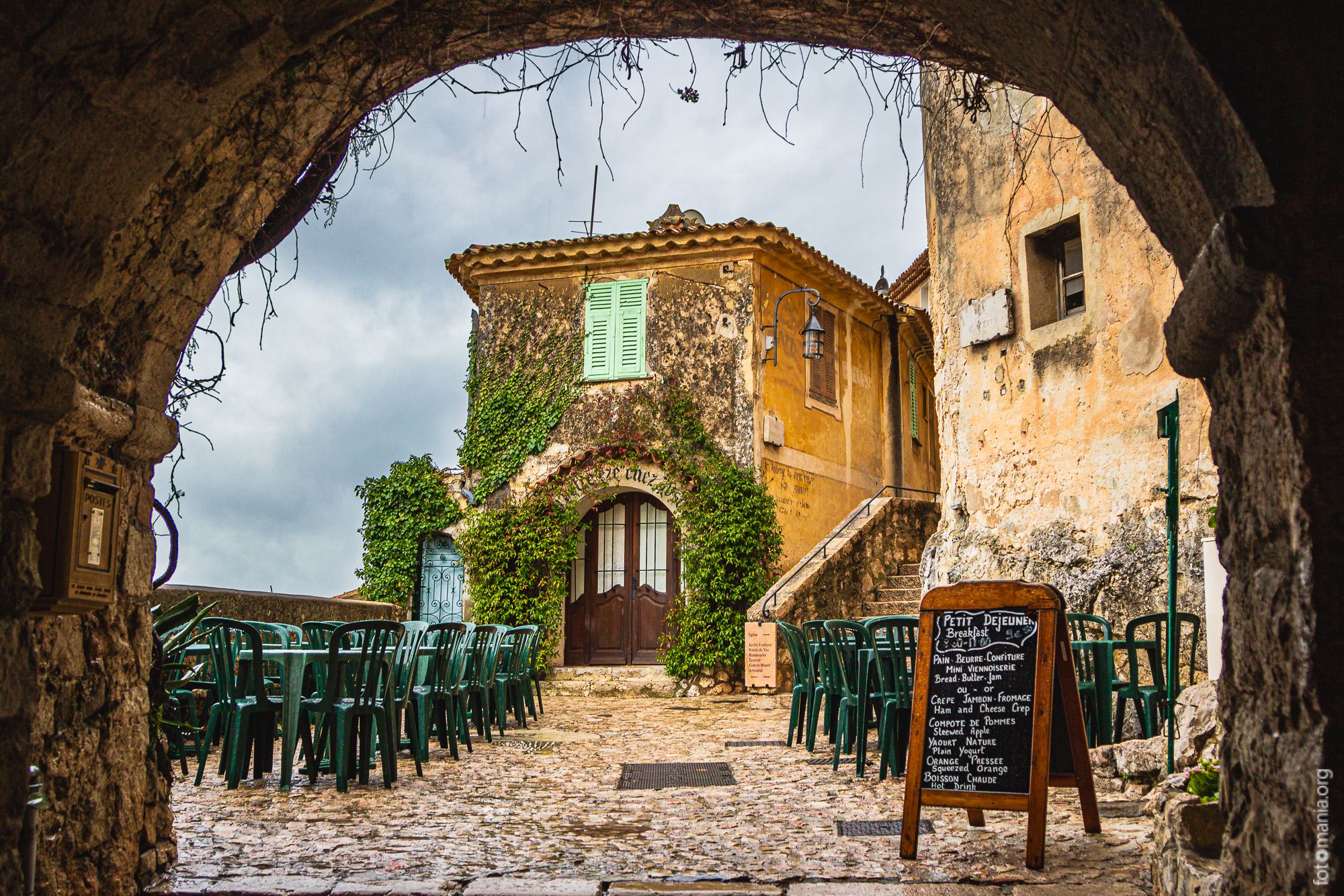 Street in Èze, France, France