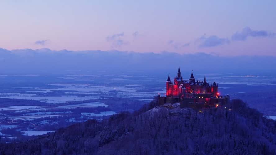 The view on Hohenzollern Castle from Zellerhorn Gipfel