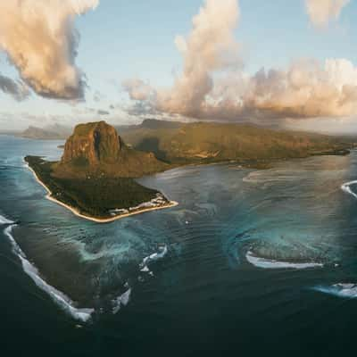 Underwater waterfall, Le Morne, Mauritius