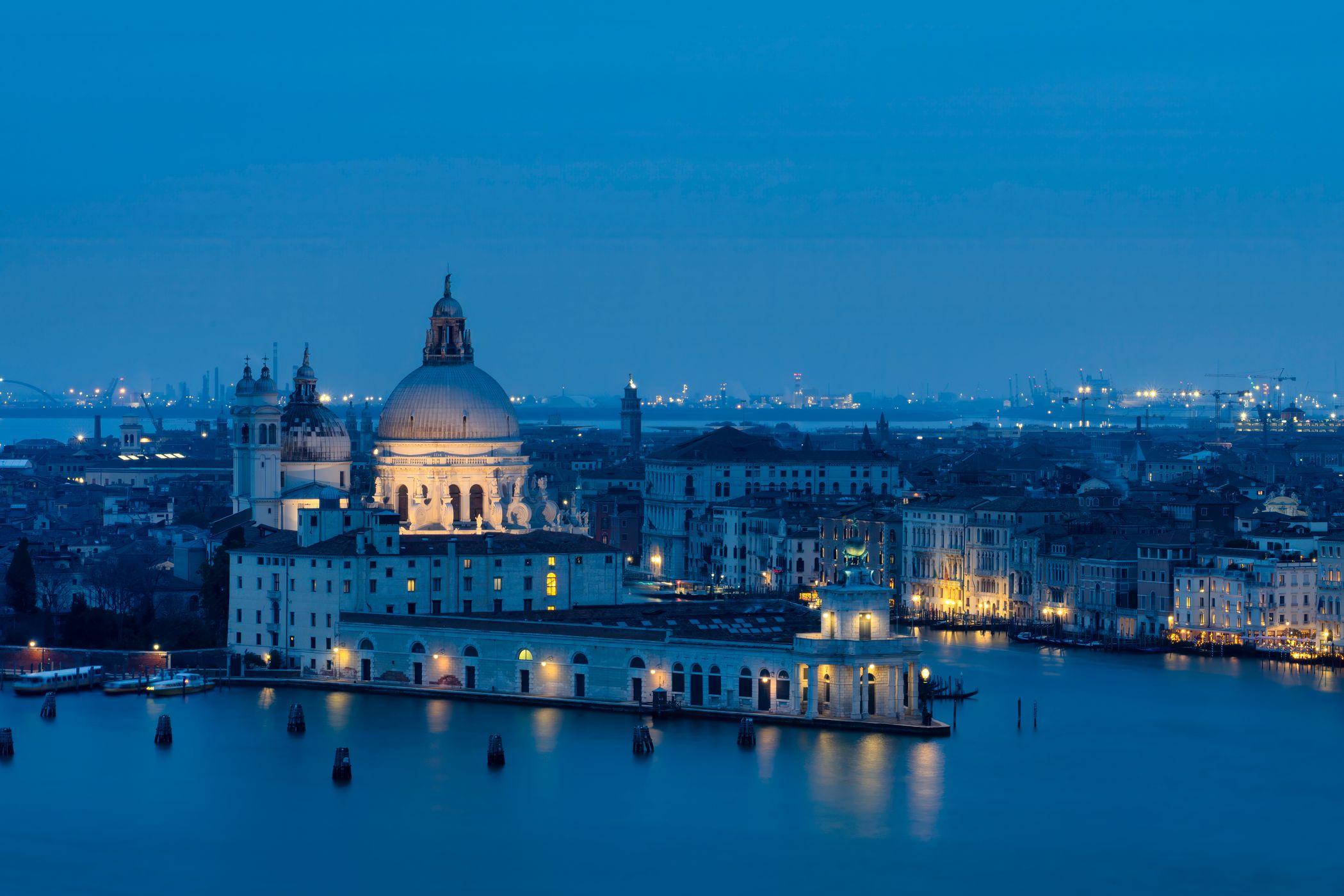 View from the church tower of San Giorgio in Venice, Italy