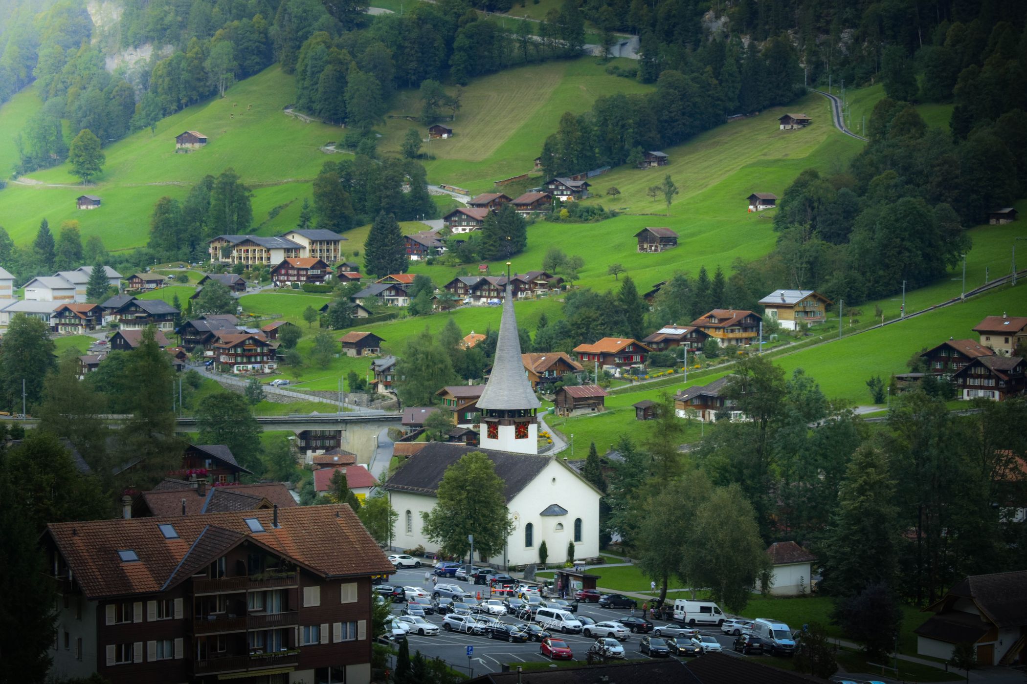 View from the Staubbach Fall, Lauterbrunnen, Switzerland