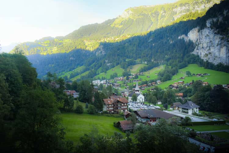 View from the Staubbach Fall, Lauterbrunnen