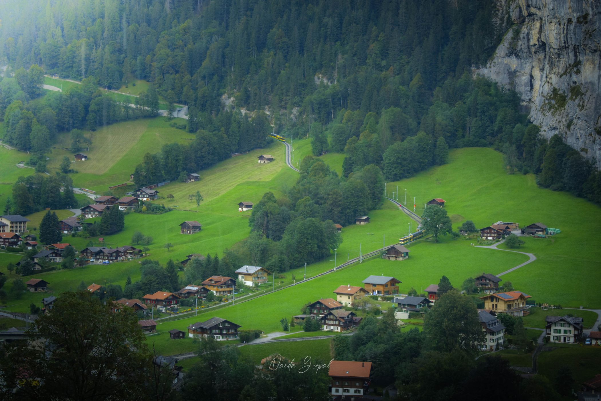 View from the Staubbach Fall, Lauterbrunnen, Switzerland