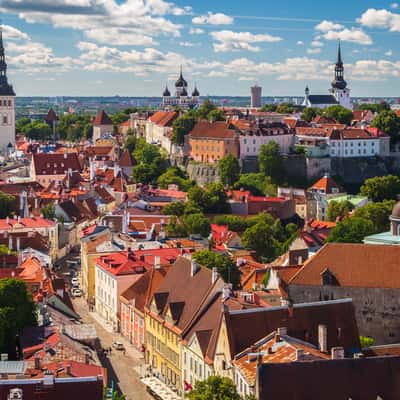View to Tallinn from Oleviste kogudus church, Estonia