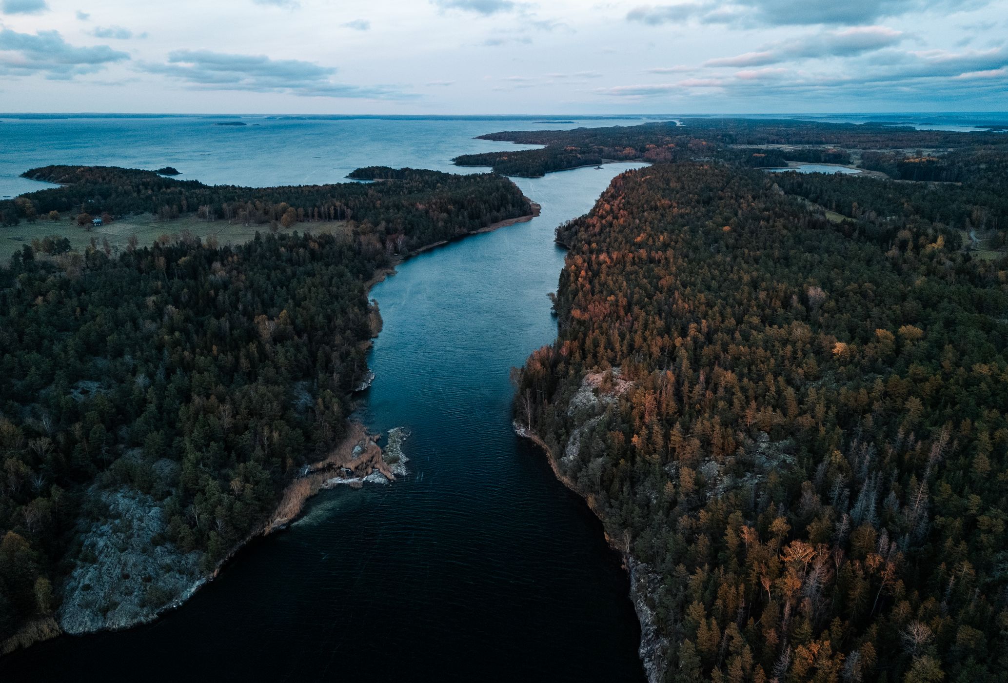 Water channel dividing Rånö, Utö & Ålö, Sweden