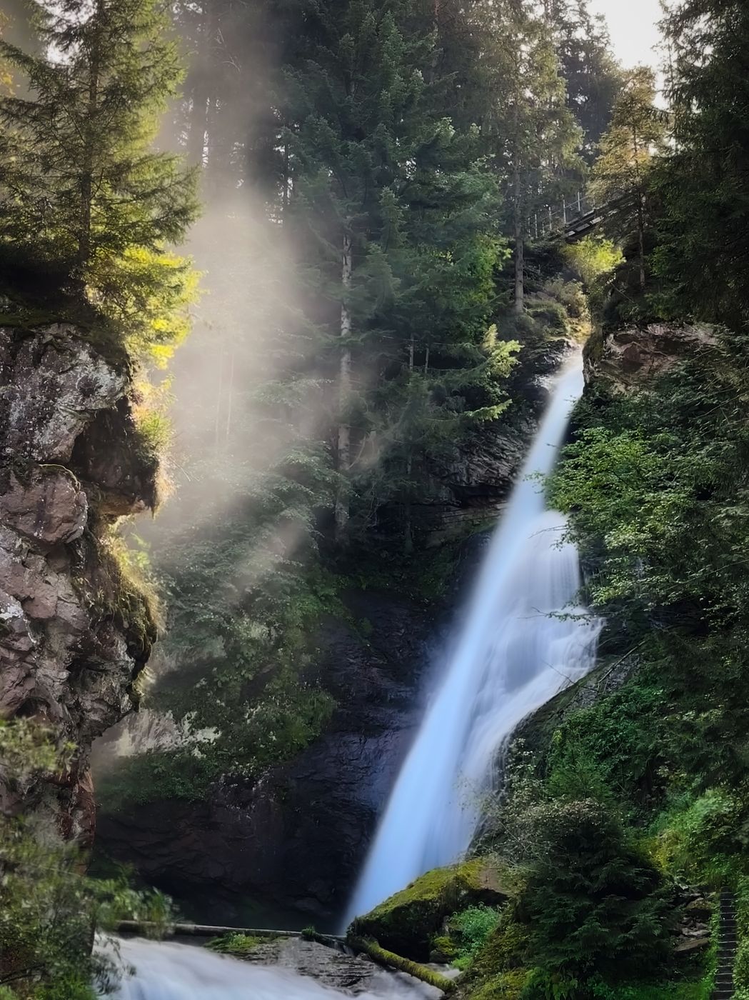 Waterfall in Cavalese, Italy