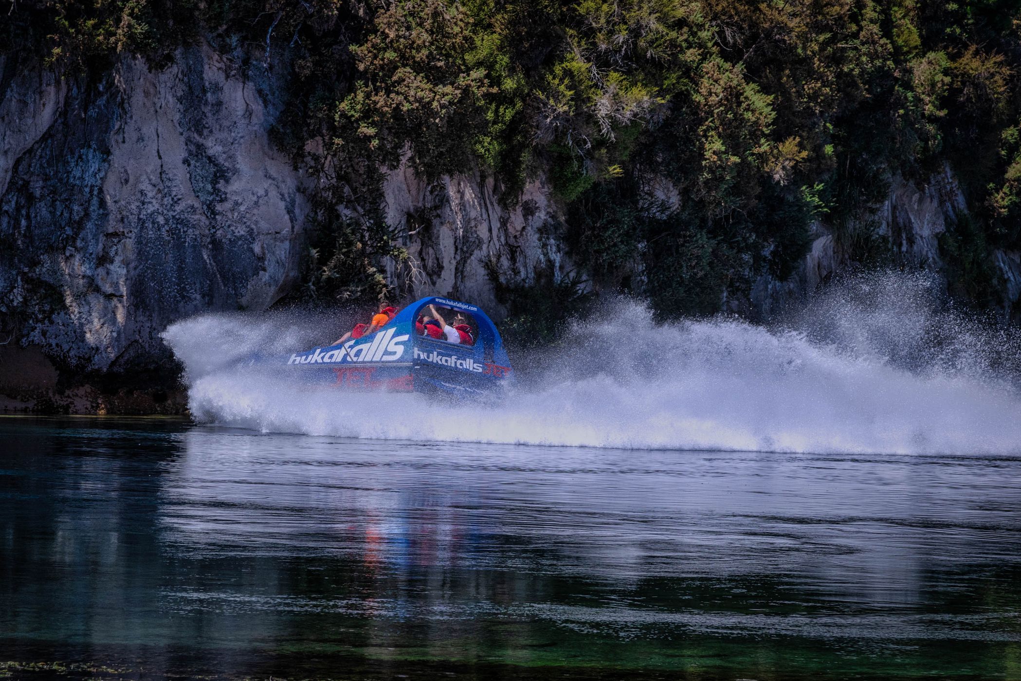 360 jet boat, Hukafalls, Taupo, North Island, New Zealand