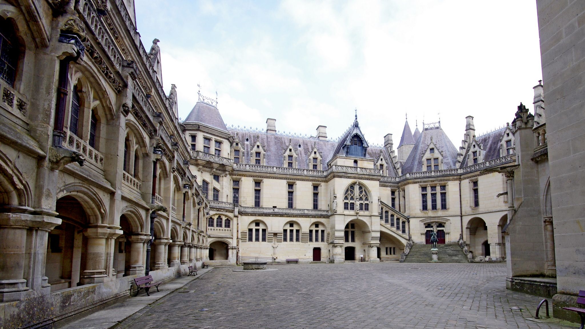castle courtyard Pierrefonds, France
