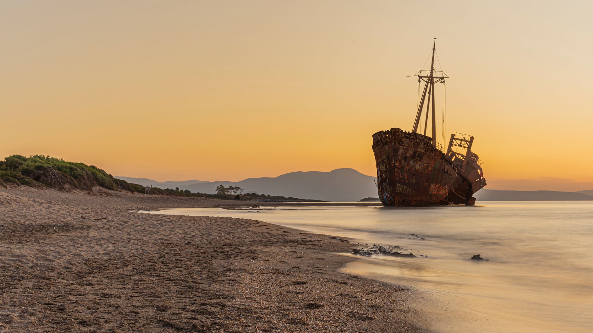 Dimitrios Shipwreck, Valtaki beach, Greece, Greece