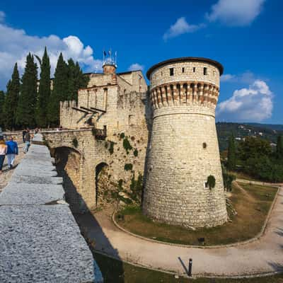 Entrance to Castello di Brescia, Italy