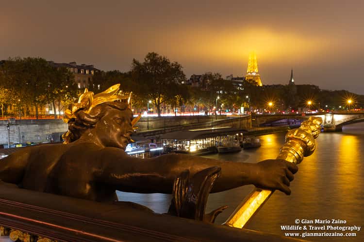 Paris at Night from Pont Alexandre III