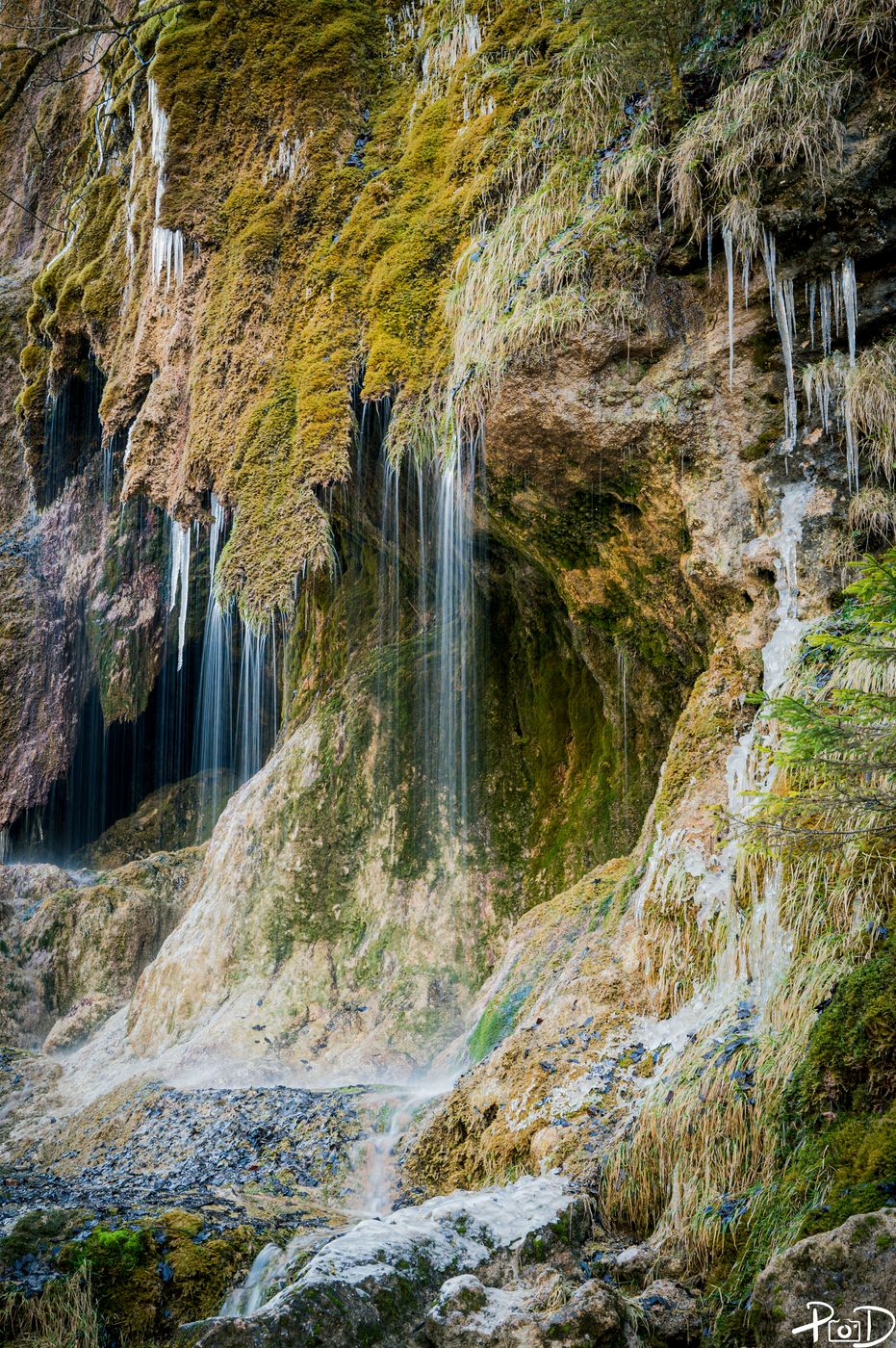 The Schleierfälle Waterfall, Ammer River, Germany