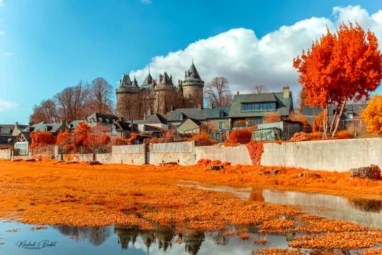 The castle of Combourg and the pond