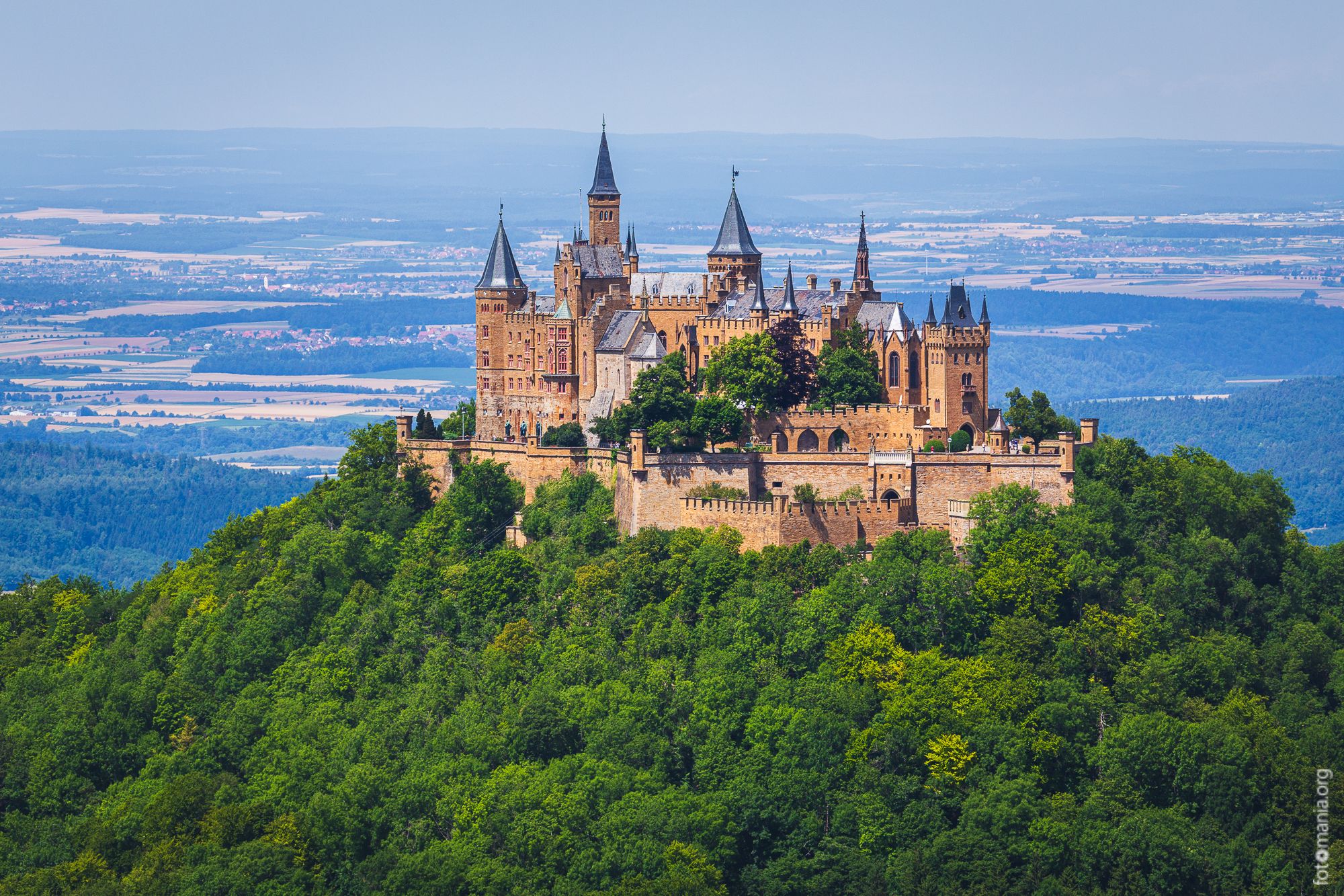 The view on Hohenzollern Castle from Zellerhorn Gipfel, Germany