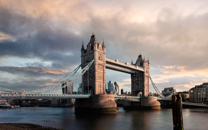 Tower Bridge and The Gherkin, London