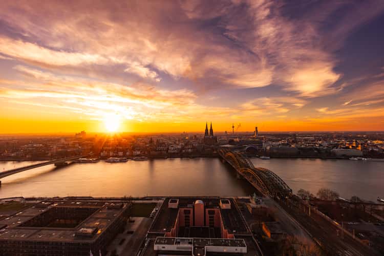 View from Triangle Tower in Cologne