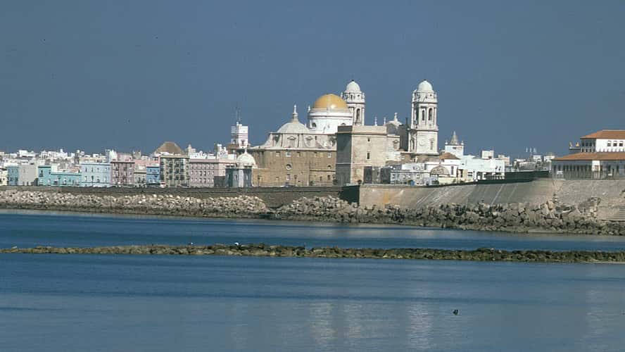 View to Cadiz Cathedral from South