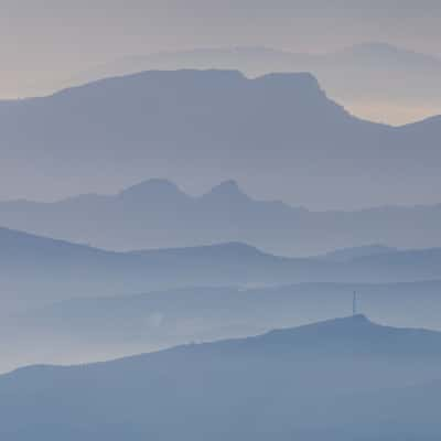 View to mountains surrounding Baeza, Spain