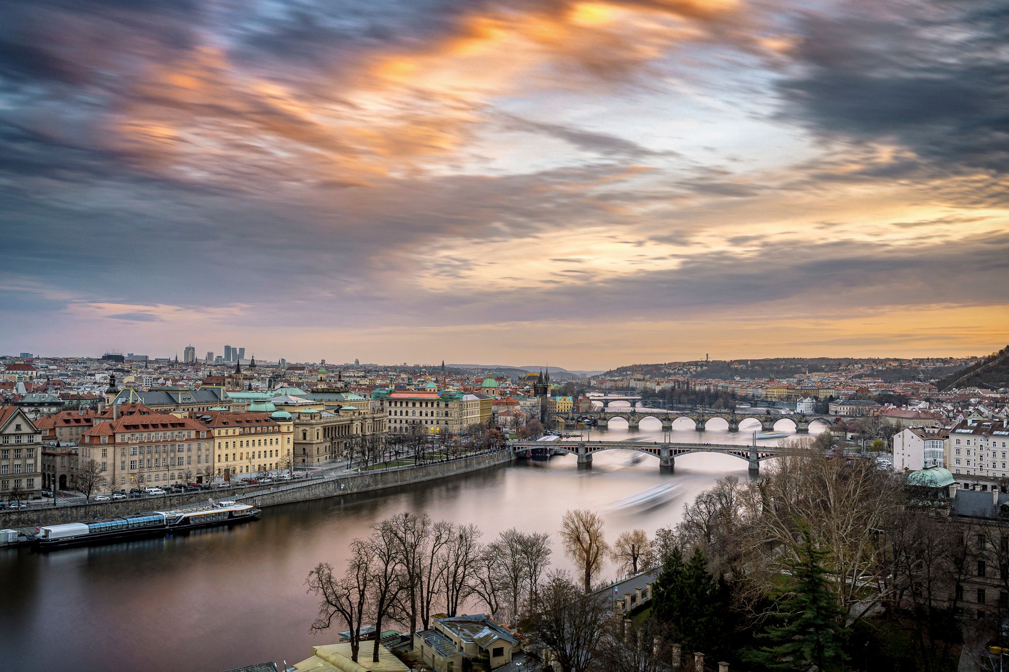 Bridges over Vltava river, Czech Republic