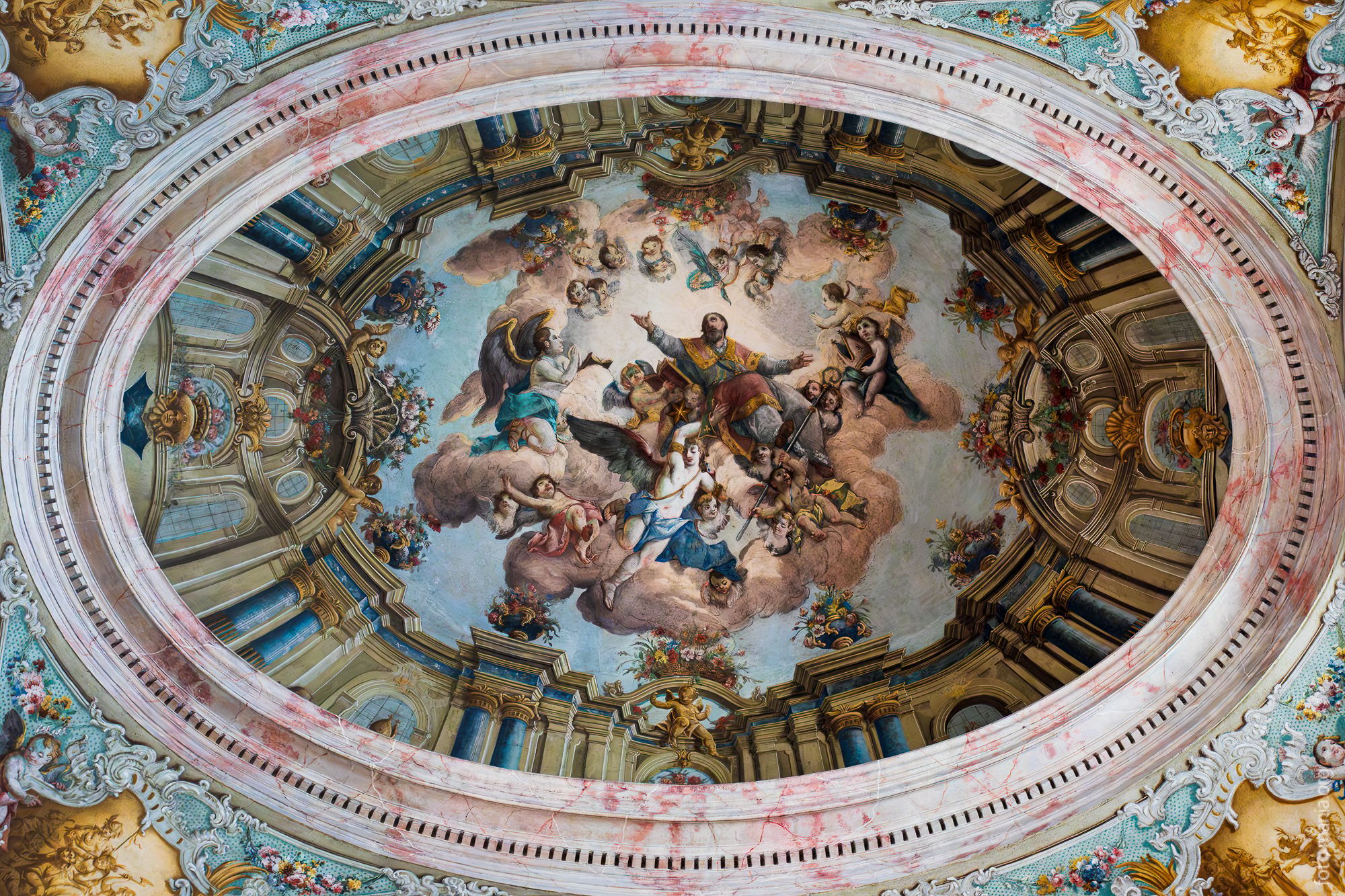 Ceiling of Basilica of Saint Emeram, Slovakia (Slovak Republic)