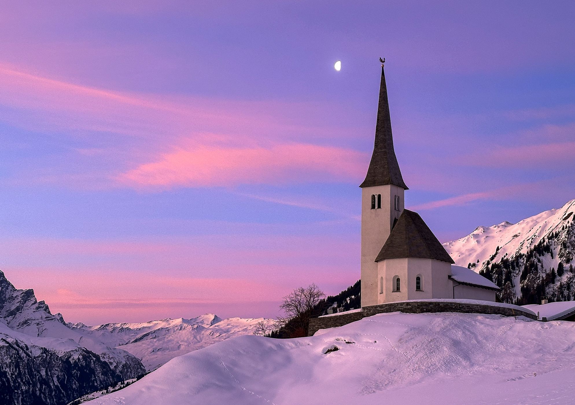 Church in Tenna/GR, Switzerland
