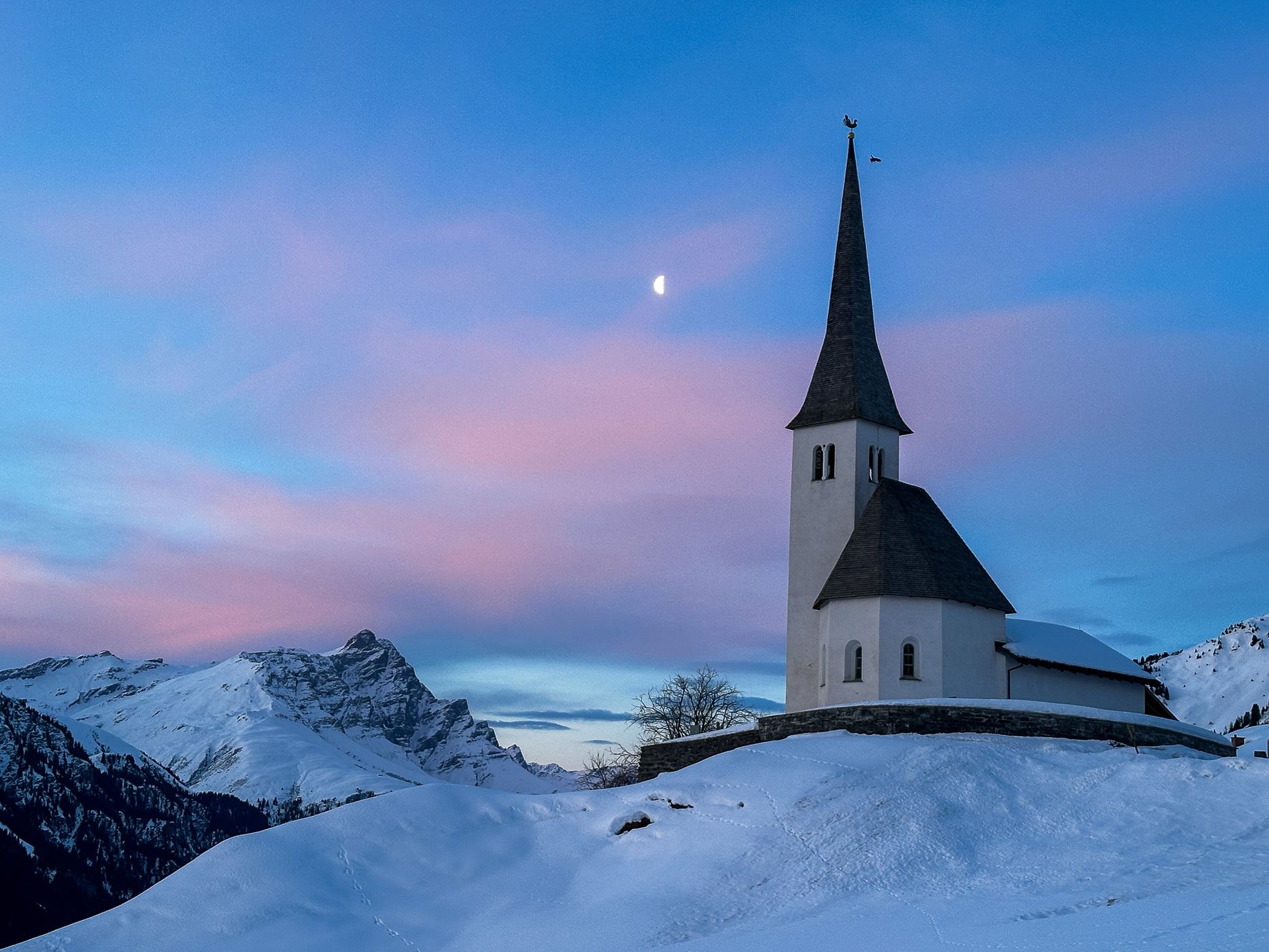 Church in Tenna/GR, Switzerland