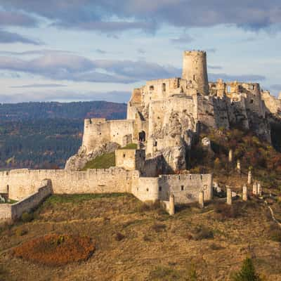 Classical view to Spišský hrad, Slovakia (Slovak Republic)